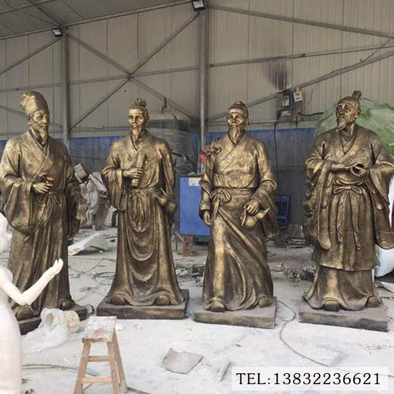 玻璃钢古代人物雕塑定制厂家