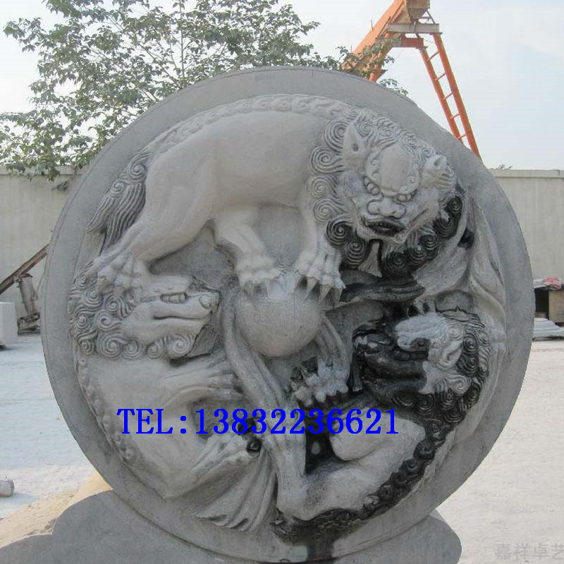 动物石雕广场圆型浮雕壁画雕塑厂家价格